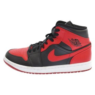 ナイキ(NIKE)のNIKE ナイキ AIR JORDAN1 MID エアジョーダン1 ミッド ミドルカットスニーカー ブレッド 554724-074 ブラック/レッド US8.5(スニーカー)