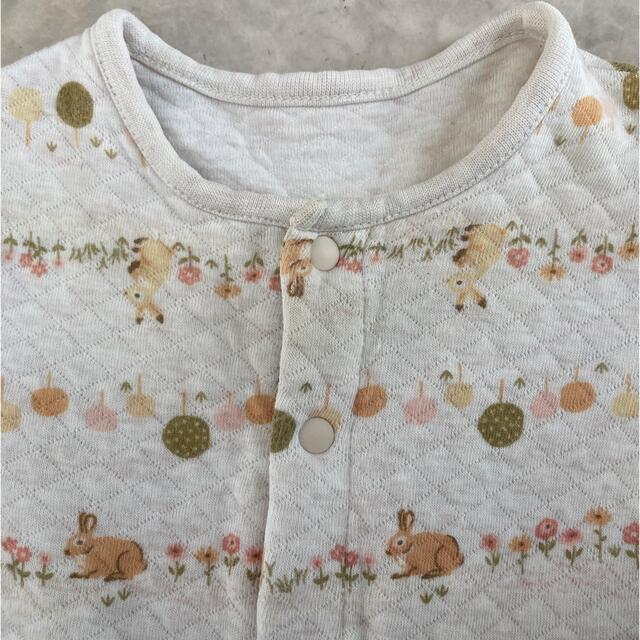 UNIQLO(ユニクロ)のユニクロ　うさぎ柄キルトカバーオール キッズ/ベビー/マタニティのベビー服(~85cm)(カバーオール)の商品写真