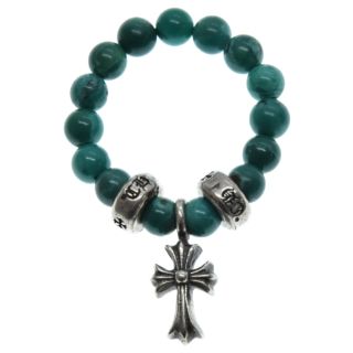 クロムハーツ(Chrome Hearts)のCHROME HEARTS クロムハーツ BEADS RING STACK CH CROSS クロススタックターコイズビーズリング(リング(指輪))