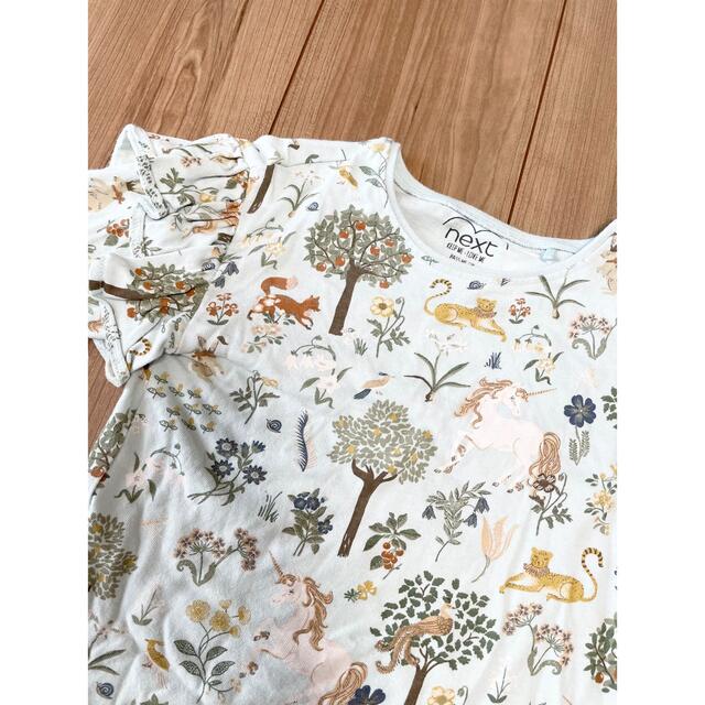 ユニコーン柄　肩フリル ロンT  2枚セット キッズ/ベビー/マタニティのキッズ服女の子用(90cm~)(Tシャツ/カットソー)の商品写真