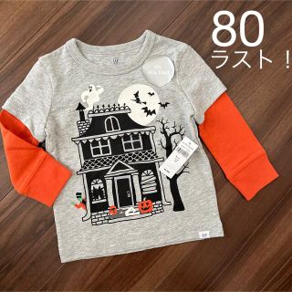 ベビーギャップ(babyGAP)の新品▪️babygap ハロウィン　長袖切り替えカットソー★80 ロンT(Tシャツ/カットソー)