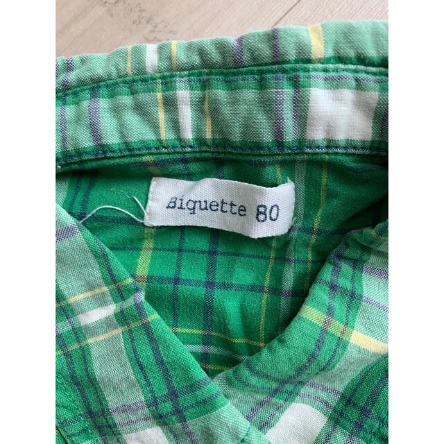Biquette(ビケット)のサイズ80長袖シャツ＊ビケット キッズ/ベビー/マタニティのベビー服(~85cm)(シャツ/カットソー)の商品写真