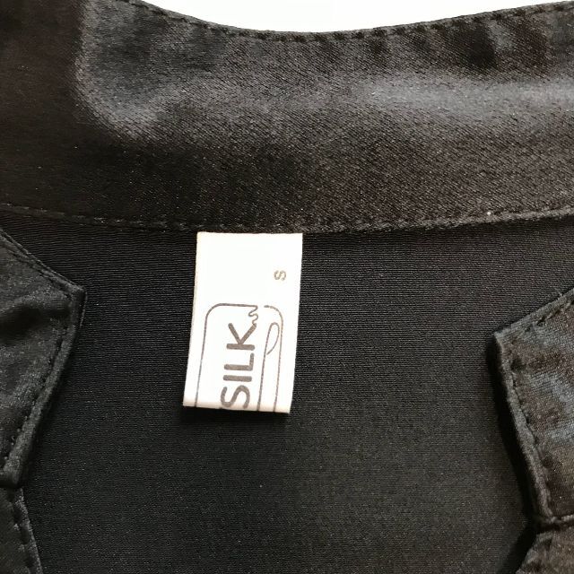 美品) リリーシルク 22匁 半袖パジャマ_BLACK (S)の通販 by soleil's