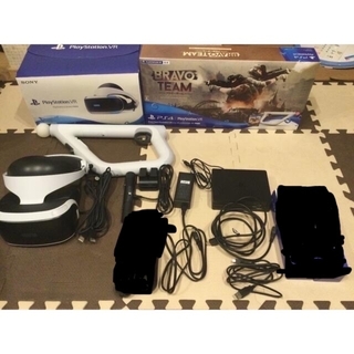 プレイステーションヴィーアール(PlayStation VR)のプレイステーション4 vrゴーグル　シューティングコントローラー　ソフトセット(家庭用ゲームソフト)