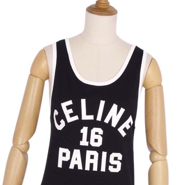 極美品 CELINE 現行 2022 コットンジャージー タンクトップ グレー