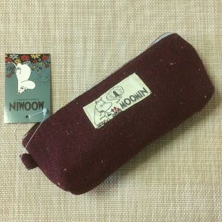 ムーミン(MOOMIN)のムーミン：ニョロニョロ ペンケース メガネケース スリムポーチ★ワイン(ペンケース/筆箱)