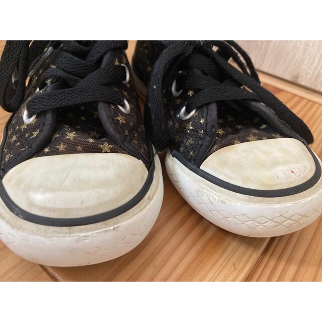 CONVERSE(コンバース)のコンバース17cmハイカットスニーカー⭐︎ダンス⭐︎室内使用⭐︎星柄黒 キッズ/ベビー/マタニティのキッズ靴/シューズ(15cm~)(スニーカー)の商品写真