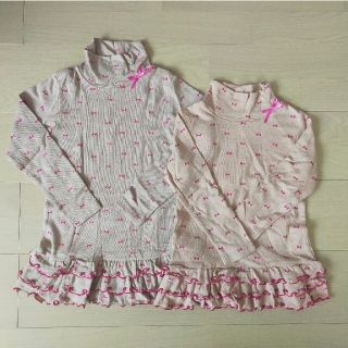 フェリシモ(FELISSIMO)の【値下☆まとめ売り】裾フリルタートルネックsize120＆110(Tシャツ/カットソー)