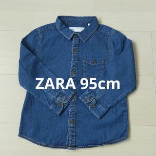 ザラ(ZARA)のZARA デニムシャツ　size98cm 2/3years(ブラウス)