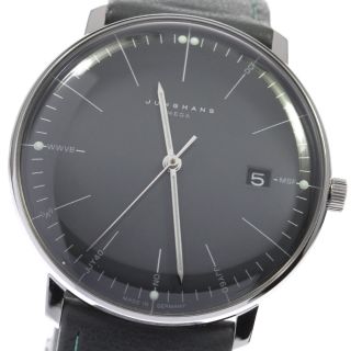 ユンハンス(JUNGHANS)の☆美品★内箱・保証書付き【JUNGHANS】ユンハンス マックスビル メガ 058/4823.00 ソーラー電波 メンズ_706141(腕時計(アナログ))