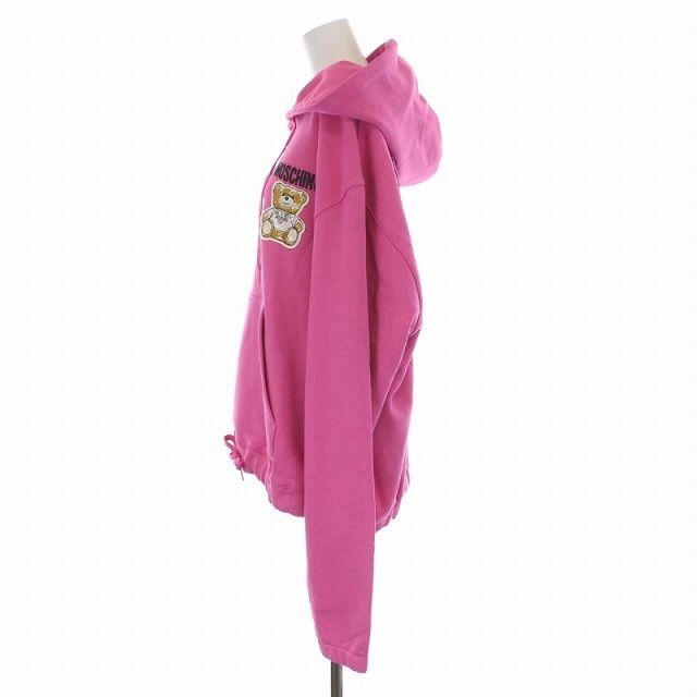 MOSCHINO(モスキーノ)のモスキーノ クチュール パーカー スウェット テディベア 44 ピンク レディースのトップス(パーカー)の商品写真