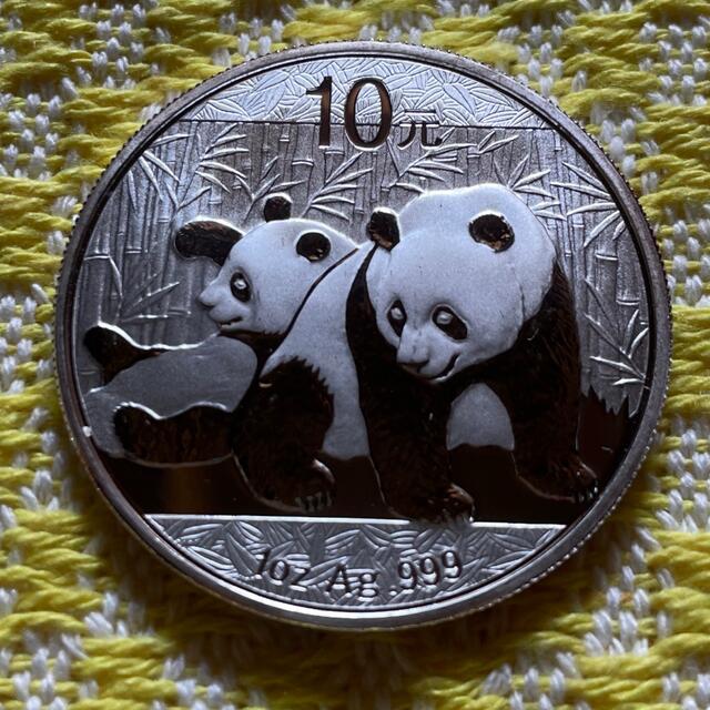 2010年 純銀 パンダ銀貨 1オンス中国 10元 シルバーコイン