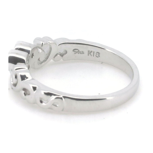 STAR JEWELRY(スタージュエリー)のスタージュエリー ダイヤモンド リング 指輪 2号 0.03ct K18WG(18金 ホワイトゴールド) レディースのアクセサリー(リング(指輪))の商品写真