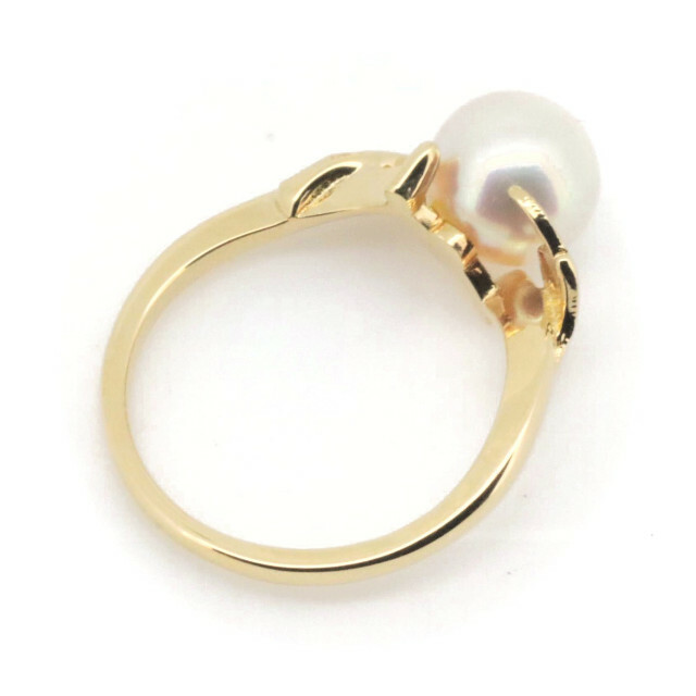 MIKIMOTO(ミキモト)のミキモト パール リング 指輪 7.6ミリ 10号 K18YG(18金 イエローゴールド) レディースのアクセサリー(リング(指輪))の商品写真