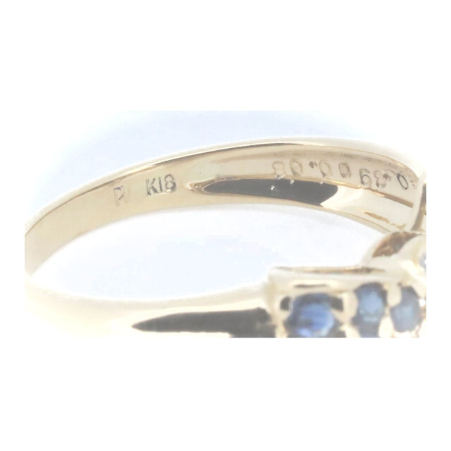 PonteVecchio(ポンテヴェキオ)のポンテヴェキオ サファイア ダイヤモンド リング 指輪 S0.89ct D0.08ct 12号 K18YG レディースのアクセサリー(リング(指輪))の商品写真