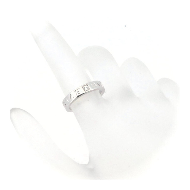 BVLGARI - ブルガリ ダブルロゴ ダイヤモンド リング 指輪 9号 K18WG
