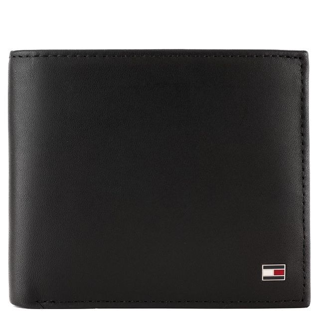 TOMMY HILFIGER(トミーヒルフィガー)の二つ折り財布 TOMMY HILFIGER AM0AM10470BDS ブラック メンズのファッション小物(折り財布)の商品写真