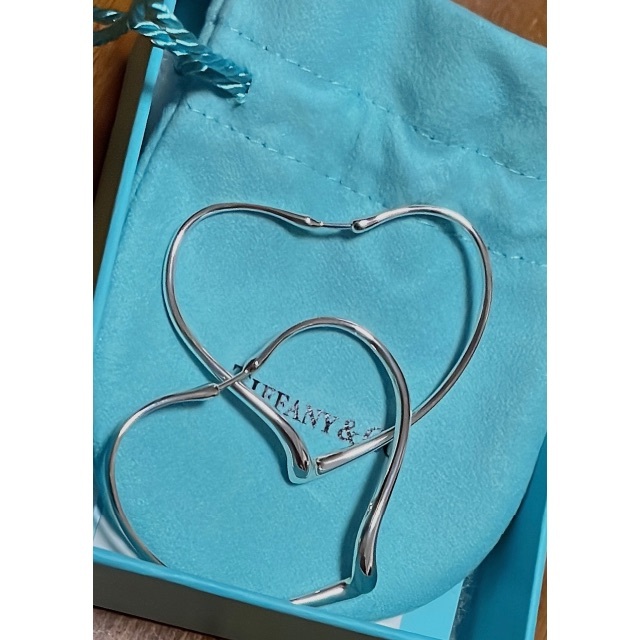 Tiffany & Co. - 【にゃんまげ】Tiffanyエルサペレッティオープンハートフープピアス