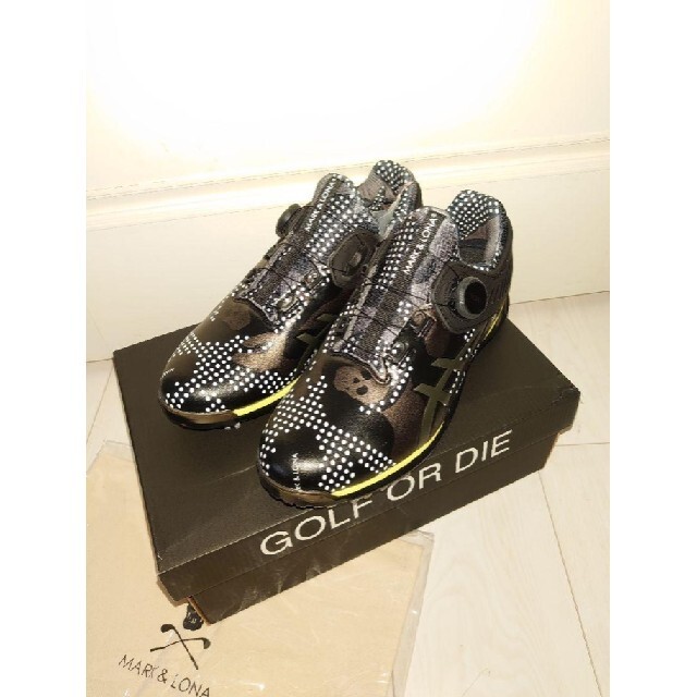 【楽ギフ_包装】 MARK&LONA - MARK&LONAコラボ ゴルフシューズ 25.5cm asicsと シューズ