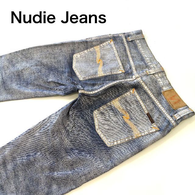 Nudie Jeans スリム ジム ペイント ホワイト W31約82cm | フリマアプリ ラクマ