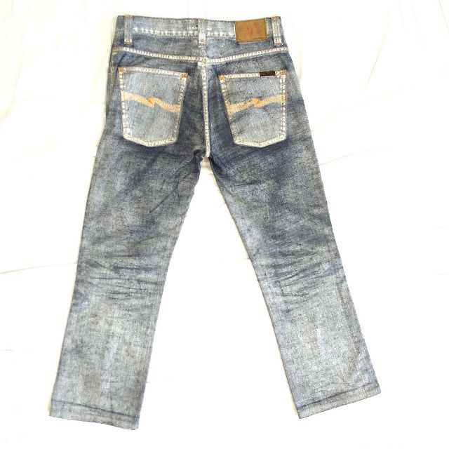 Nudie Jeans(ヌーディジーンズ)のNudie Jeans スリム ジム ペイント ホワイト W31約82cm メンズのパンツ(デニム/ジーンズ)の商品写真