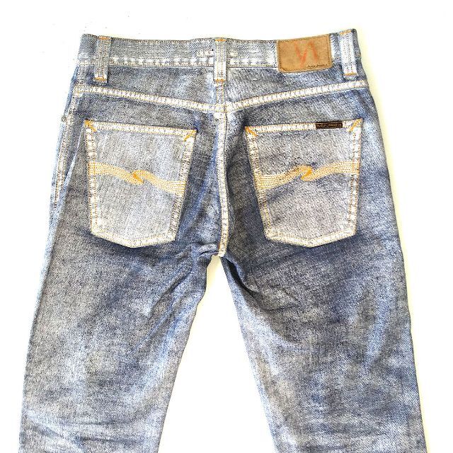 Nudie Jeans(ヌーディジーンズ)のNudie Jeans スリム ジム ペイント ホワイト W31約82cm メンズのパンツ(デニム/ジーンズ)の商品写真