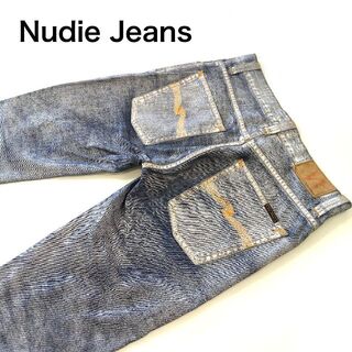 ヌーディジーンズ(Nudie Jeans)のNudie Jeans スリム ジム ペイント ホワイト W31約82cm(デニム/ジーンズ)