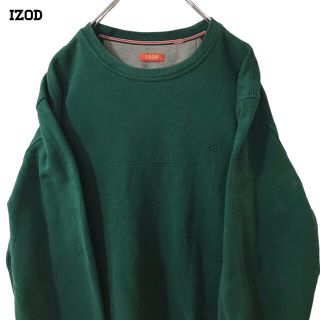 【US輸入】IZOD アイゾッド スウェット トレーナー 刺繍ロゴ グリーン(スウェット)