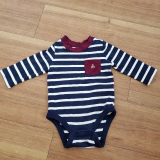 ベビーギャップ(babyGAP)のベビーギャップ babygap ボーダーロンパース 男の子 サイズ60(ロンパース)