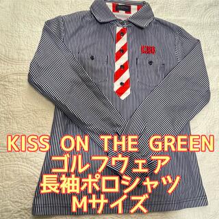 KISS ON THE GREEN★ゴルフウェア★長袖ポロシャツ★Mサイズ(ウエア)