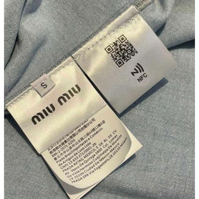 2023お得 miumiu MIUMIU シャンブレーシャツの通販 by Watte's shop｜ミュウミュウならラクマ 