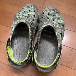 クロックス(crocs)のクロックス　サンダル　緑(サンダル)