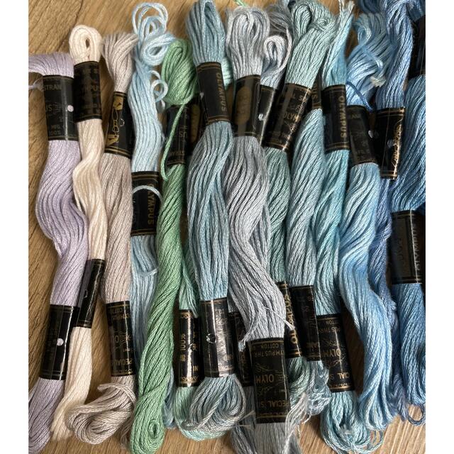 OLYMPUS(オリンパス)の刺繍糸　ブルー系　OLYMPUS ハンドメイドの素材/材料(生地/糸)の商品写真