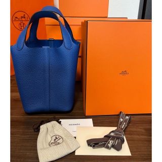 エルメス(Hermes)の新品未使用！国内正規品！エルメス ピコタンロックpm 18 ブルーフランス(ハンドバッグ)