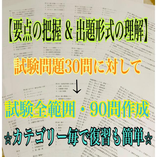 『合格したい方はご活用下さい！家庭動物管理士の試験対策まとめ&問題集セット』