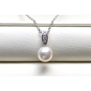 ミキモト(MIKIMOTO)のMIKIMOTO  アコヤ真珠ダイヤモンドネックレス K18WG(ネックレス)