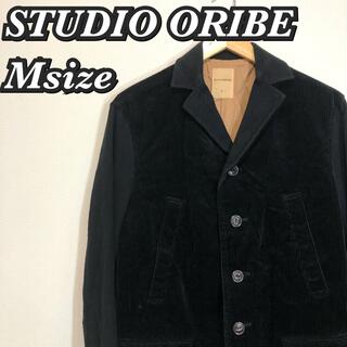 スタジオオリベ(STUDIO ORIBE)のスタジオオリベ　コーデュロイテーラードジャケット　黒　サイズ4メンズM(テーラードジャケット)