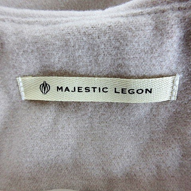 MAJESTIC LEGON(マジェスティックレゴン)のマジェスティックレゴン コート ノーカラー 長袖 ミドル丈 無地 F ピンク レディースのジャケット/アウター(その他)の商品写真