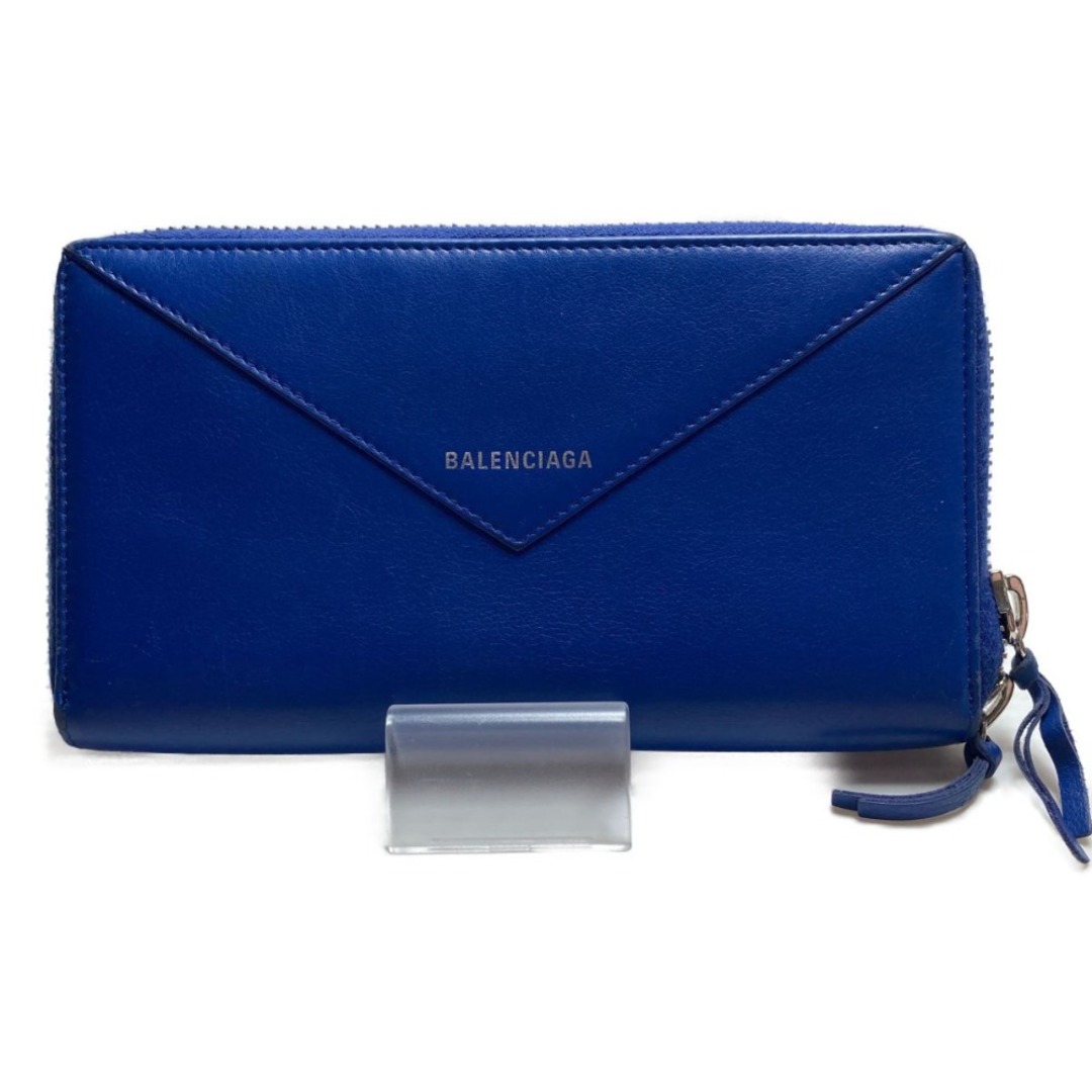 □□BALENCIAGA バレンシアガ ラウンドファスナー財布 ブルー | www