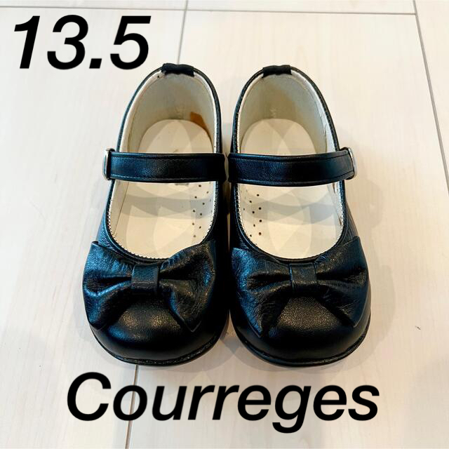 Courreges(クレージュ)の【即納可】クレージュ フォーマル シューズ 女の子 ベビー キッズ 黒 13.5 キッズ/ベビー/マタニティのベビー靴/シューズ(~14cm)(フォーマルシューズ)の商品写真