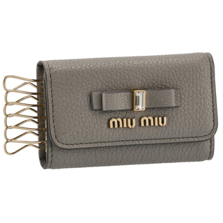 ミュウミュウ(miumiu)のMIU MIU キーケース 6連 マドラスリボン(キーケース)