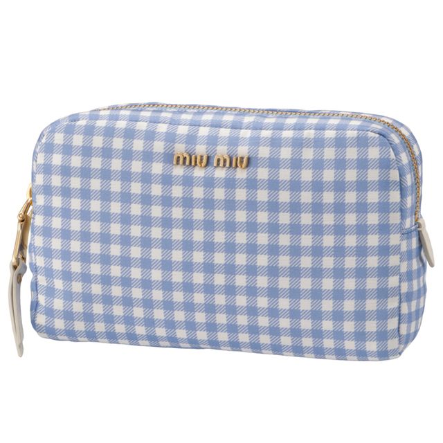 miumiu - MIU MIU コスメポーチ チェック プリントの通販 by AMAZING