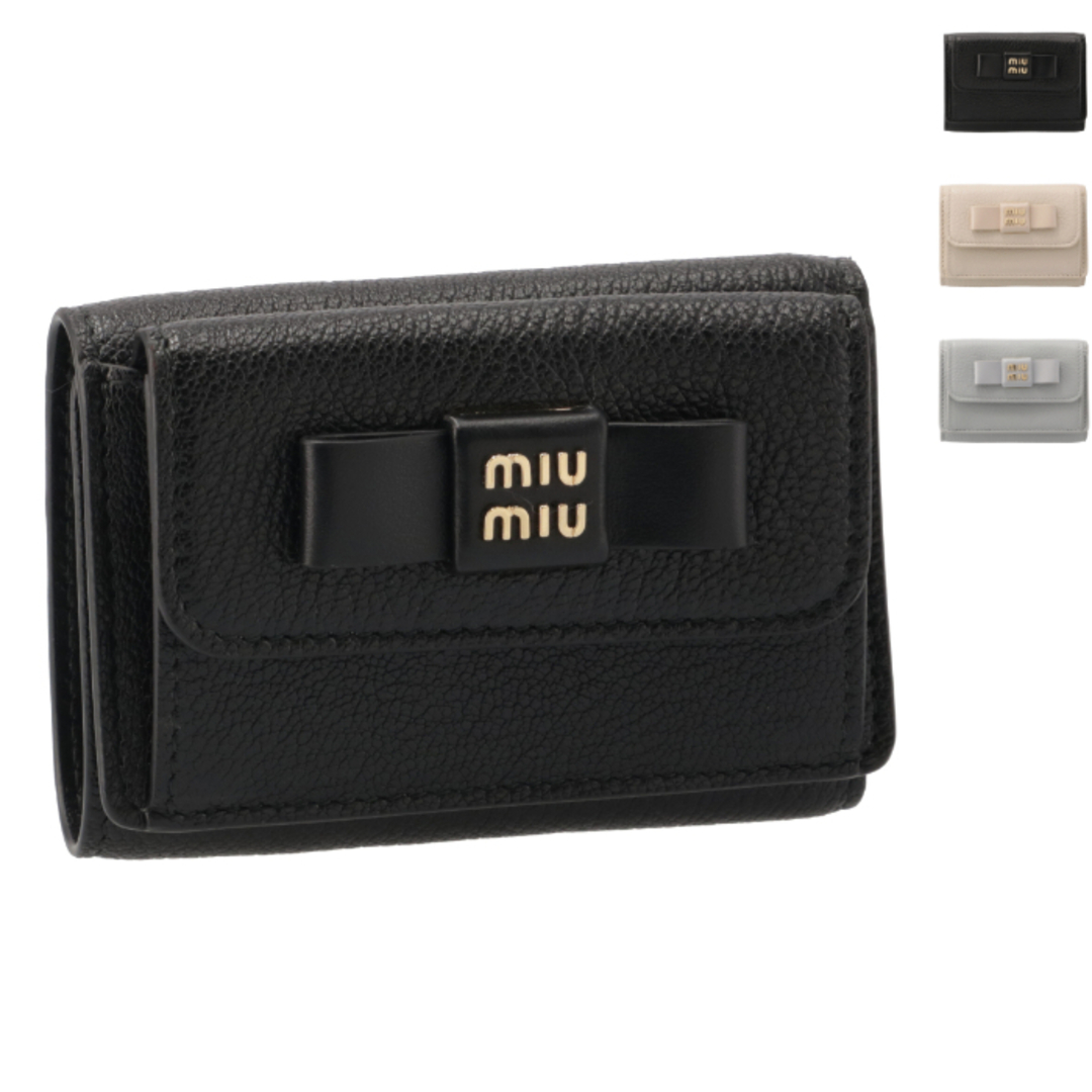 miumiu(ミュウミュウ)のMIU MIU 財布 三つ折り ミニ財布 マドラス フィオッコ レディースのファッション小物(財布)の商品写真