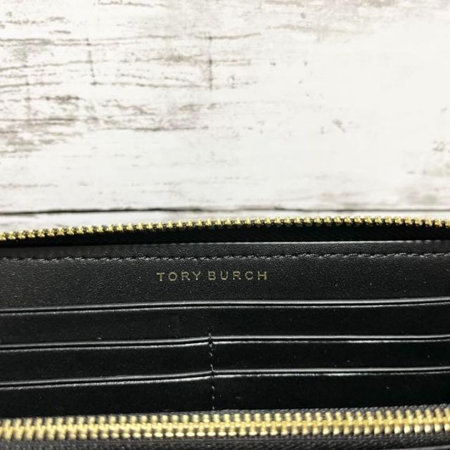 【新品】Tory Burch 長財布 キラシェブロン 黒
