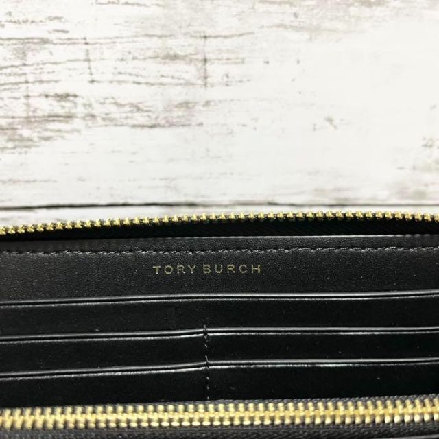 Tory Burch(トリーバーチ)の【新品】Tory Burch 長財布　キラシェブロン　黒 レディースのファッション小物(財布)の商品写真