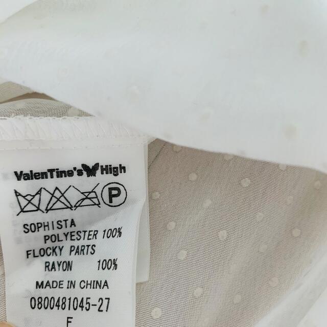 ValenTine's High(バレンタインハイ)のトップス　カットソー　チュニック   ブラウス　シャツ　白　ゆったり　ふんわり レディースのトップス(カットソー(半袖/袖なし))の商品写真