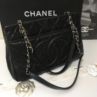 シャネル(CHANEL)の超美品★シャネル デカココ ショルダーバッグ トート キャビアスキン正規品 (ショルダーバッグ)