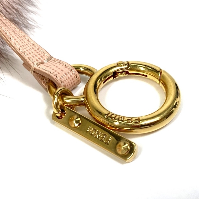 フェンディ FENDI ファー ポンポン バッグチャーム ファー ピンク