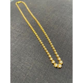 【美品】k18 ダイヤモンド　テニスネックレス 計3.01ct(ネックレス)