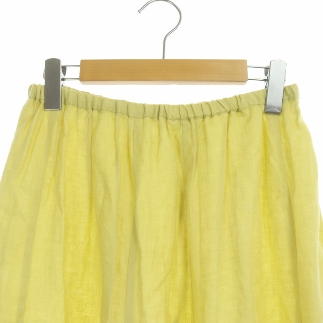 other(アザー)のマチャット MACHATT ロングスカート フレア リネン F 黄色 イエロー レディースのスカート(ロングスカート)の商品写真